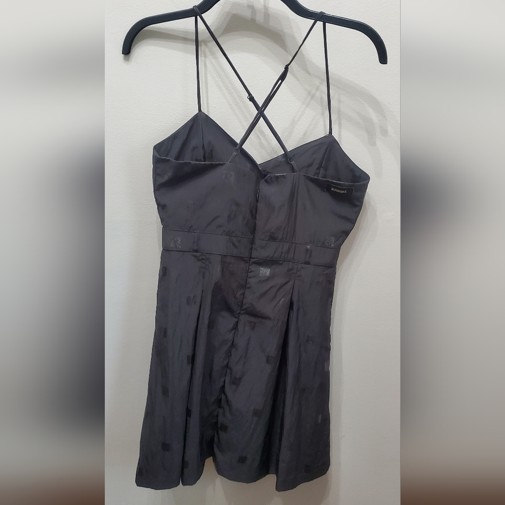 INSIGHT BLACK SPAGHETTI STRAP MINI FIT AND FLARE DRESS WITH POCKETS - Picture 5 of 11
